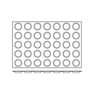 Forma Silicon Florentis Monoportii Ø 6 x H 1.2 cm, 35 cavitati, 33.5 ml (SQ044) - Img 3