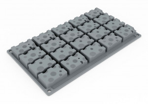 Forma Silicon Gourmand Gruyere 5 x 3.1 x H 1.8 cm, 20 cavitati, 22 ml - Img 3