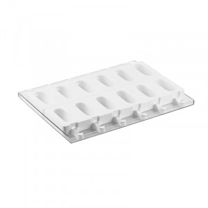 Forma Silicon Inghetata GEL14 3D, 2 forme x 6 cavitati 9.3x4.3xH2.5cm, 76 ml,tavita, 50 bastonase - Img 2