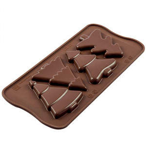 Forma Silicon Snack Silikomart Brad 7.5 x 5.6 x H 0.8 cm, 13 ml, 4 cavitati (SCG46)