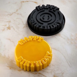 Forma Silicon Tort 3D Happy Birthday Ø 19 x H 4.5 cm, 1100 ml