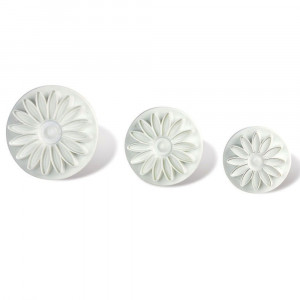 Gherbera / Daisy - Plastic Cutters with Extractor Ø 4.5 - 7 cm, Set 3 pcs - Img 1