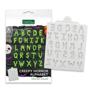Halloween Horror Alphabet Silicone Halloween Mould H 1.9cm