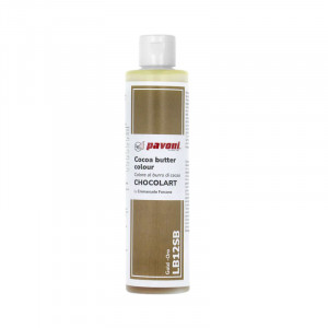 Kakaóvajas ételfesték E171 nélkül, arany, 200 gr, 200 gr