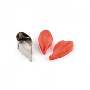 Liliom kis szirmok - Rozsdamentes acél vágó és szilikon formázó szerszám 5,4 x 2,5 cm, 3 db-os készlet