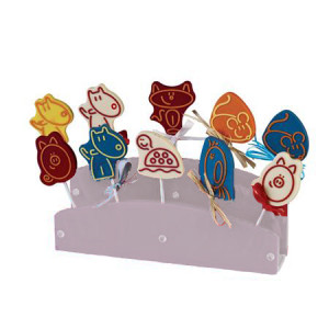 LolliPops/CakePops tartó, 30 termék, szatén plexi, 29,5 x 7 x H 12,5 cm, szatén plexi, 29,5 x 7 x H 12,5 cm