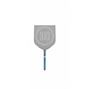 Lopata Pizza Model 10 Profesional Patrat Perforat, Aluminiu Anodizat 33x33 cm, Maner 30 cm