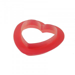 Lovely 3D Silicon Heart Cake Tin 18.2 x 17.3 x H 6.8 cm + cutter - Img 3