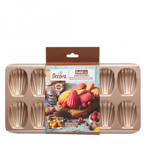 Madeleine Tray - 12 Cavitati 8 x 5.5 x H 1.2 cm, Non-stick Aluminium - Img 1
