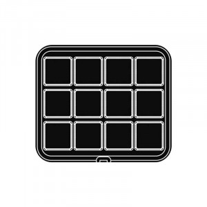 Matrita Cookmatic Model 35 Profil Neted, 7.4 – 8 x 7.4 – 8 x H 2 cm, 12 cavitati - Img 2