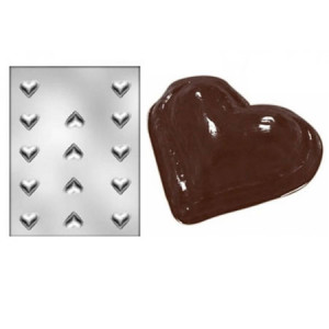 *Matrita Plastic Chocolate Decor/Chocolate Hearts #3cm - Img 3