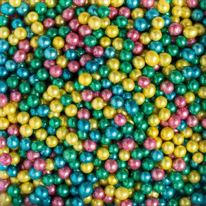 Metallic ColourMix Metallic Sugar Pearls Ø 5 mm, 1 Kg - Img 1