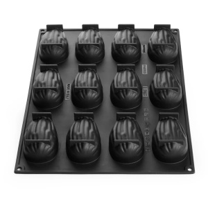 Migdala 3D, 9,3 x 5,8 x В 3,8 см – силиконова форма за еднокамерни форкони, 12 гнезда по 120 мл - Img 2