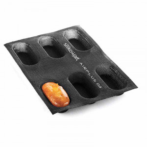 Mikroperforált szilícium forma 30,5 x 20,3 cm, 6 üreg 9,5 x 4 x H 2,5 cm, 2 db-os készlet - Img 2