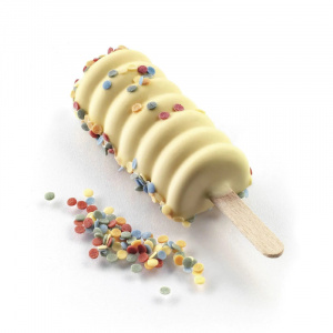 Mini Tango GEL04M Mini Ice Cream Silicone Shape GEL04M, 4 cavities x 9.1 x 8.5 x H 2.3 cm, 36 ml, 50 sticks - Img 1