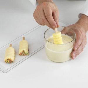 Mini Tango GEL04M Mini Ice Cream Silicone Shape GEL04M, 4 cavities x 9.1 x 8.5 x H 2.3 cm, 36 ml, 50 sticks - Img 3