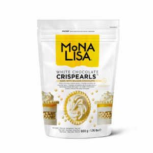 Mona Lisa Бял шоколад с хрупкави перлички Декор, 800 гр. - Img 1