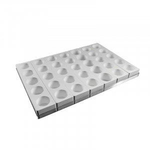 Monoportion Round Ø 7 x H 4,5 cm - комплект от 7 силиконови форми 35 продукта, тава 60x40 - Img 1