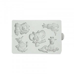 Mulaj Silicon Baby Animals, 2.1 - 3.9 x 2.9 - 3 cm, 5 Decoruri - Img 2