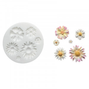 Mulaj Silicon Flori de Camp, 6 Subiecte, Ø 3.5 cm (SLK346) - Img 1