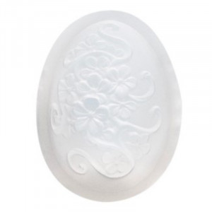 Mulaj Silicon Ou Mic Decorat cu Flori de Nu-ma-uita, Ø 5.8 x H 8 cm - Img 2
