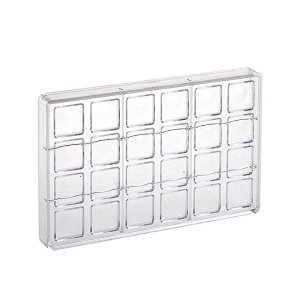 Napolitain Ciocolata 3.1 x 3.1 x H 0.45 cm - Matrita Policarbonat Style, 24 cavitati, 4 gr - Img 2