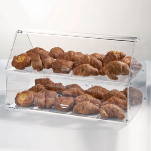 Neutra pad vitrin 2 polccal, átlátszó plexiüveg, 60 x 37 x H 40 cm, átlátszó plexiüveg, 60 x 37 x H 40 cm - Img 2