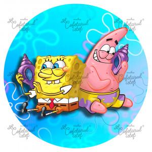 Nyomtatott cukorpaszta Spongyabob Spongyabob 2. modell, Ø 20 cm - Cukrászda Istet