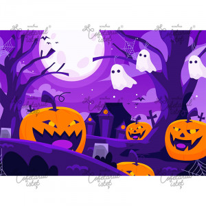 Nyomtatott Halloween gofri Halloween 5. modell, A4 - Cukrászda Istet