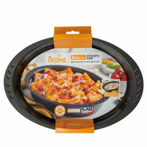 Oval Baking Tray 36 x 25 x H 5.5 cm, Non-stick Aluminium - Img 1