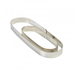 Oval Stainless Steel Branch 8x28xH2cm - Img 1