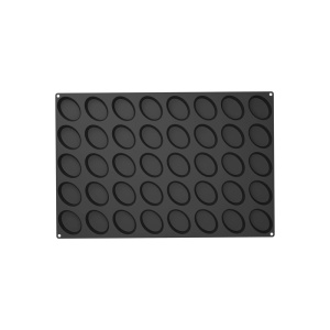 Ovális, egynyílású szilikon forma, 7,5 x 5,5 x H 3,5 cm, 40 üreg, 100 ml (SQ099) - Img 4