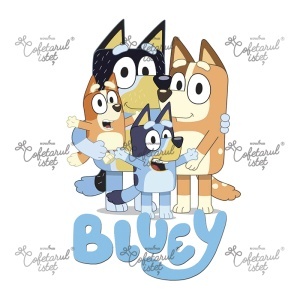Pasta Zahar imprimata Bluey Model 1, Ø 20 cm - Cofetarul Istet
