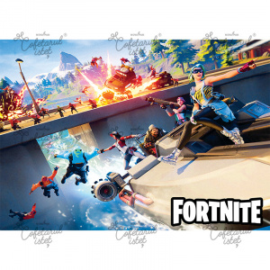 Pasta Zahar imprimata Fortnite Model 5, A4 - Cofetarul Istet