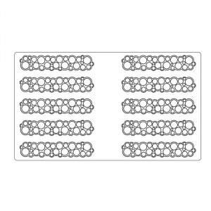 PavoDecor Silicone Mould PavoDecor Circles Elongated Shape, 10 cavities 12 x 2.5 x H 0.2 cm, 2.2 ml - Img 4