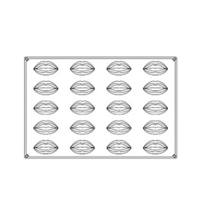 Pavoflex форма 60x40cm Kiss 9.3x5xh3.8cm, 20 кухини, 105 ml - Img 2
