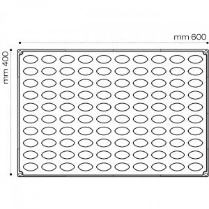 Pavoflex forma 60x40cm Quenella 3D 6,6x3,5x3,5xh2,6cm, 49 üreg, 34 ml - Img 3