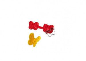 Pillangó - rozsdamentes acél és szilikon formázóvágó, 3 x 2,3 cm - Img 3
