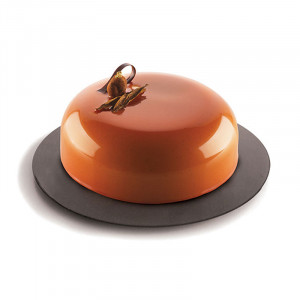 Plastic Cake Display Stand, Round Black Ø 16.5 x H 0.7 cm, Set 10 pcs - Img 2