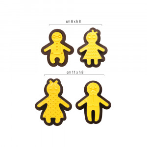 Plastic Christmas Family Cutters, R 8 - 11 x H 2.2 cm, 8 pcs - Img 2