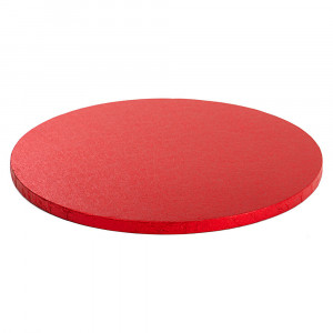 Platou Tort Rotund Rosu Satinat, Ø 50 x H 1.2 cm - Img 1