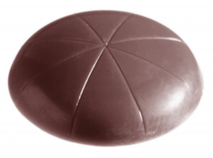 Polikarbonát forma Csokoládé Praliné Praliné pasztillák, 24 üreg, Ø 2,7 x H 0,6 cm, 3 gr.
