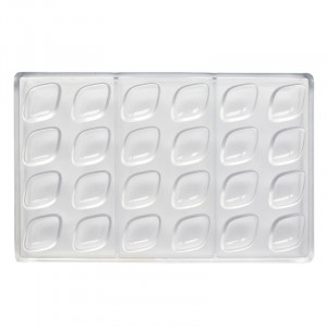 Polikarbonát forma Murano Comaschi sorozat 24 db praliné csokoládé, 4,1 x 2,8 x H 1,4 cm, 10 gr. - Img 2
