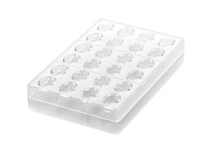 Polikarbonát + szilikon formakészlet, 24 üreg, 2,3 x 3,3 x H 1,5 cm, 8,5 ml (CH014) - Img 5