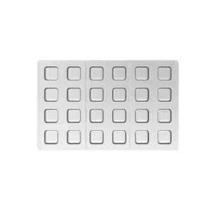 Polycarbonate mould 24 Praline Cube, 2.1 x 2.1 x H 2.1 cm, 17.5 x 27.5 cm (CH029), 8.5 ml - Img 2