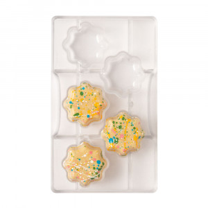Polycarbonate mould Chocolate Chocolate Cosulet Small Flower Ø 5 x H 2 cm, 5 Cavities, 20x12xH2cm - Img 1