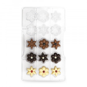 Polycarbonate mould Chocolate, Popcorn Ø 2.5 cm, 15 Cavities, 20x12xH2cm - Img 1