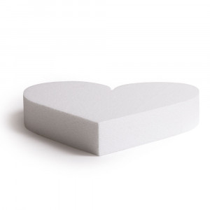 Polystyrene heart mould R 50 x H 5 cm