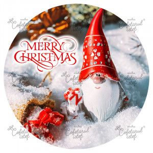 Printed Christmas wafer Model 4, Ø 20 - Istet Confectioner