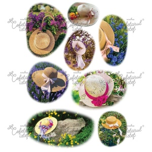 Printed Sugar Paste For Her Model 14, 8 Decorations Ø 6 - 13.5 cm, A4 - Confectioner Istet